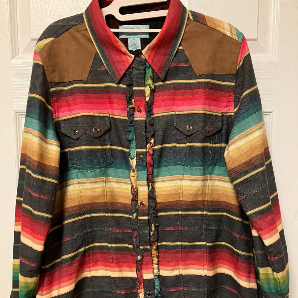 Tasha Polizzi Serape Stripes Shirt